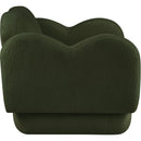 Meridian Bloom Green Teddy Fabric Chair IMAGE 4
