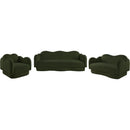 Meridian Bloom Green Teddy Fabric Loveseat IMAGE 11