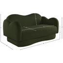  Manufacturer Color_Green -- Bloom 58" Green Teddy Fabric Upholstered Loveseat IMAGE 14