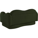 Meridian Bloom Green Teddy Fabric Loveseat IMAGE 8