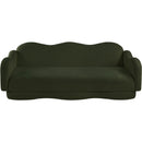 Meridian Bloom Green Teddy Fabric Sofa IMAGE 6