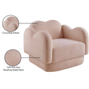  Manufacturer Color_Pink -- Bloom Pink Teddy Fabric Upholstered Chair IMAGE 13