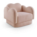  Manufacturer Color_Pink -- Bloom Pink Teddy Fabric Upholstered Chair IMAGE 1