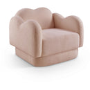  Manufacturer Color_Pink -- Bloom Pink Teddy Fabric Upholstered Chair IMAGE 1