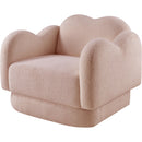  Manufacturer Color_Pink -- Bloom Pink Teddy Fabric Upholstered Chair IMAGE 7