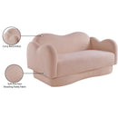 Manufacturer Color_Pink -- Bloom 58" Pink Teddy Fabric Upholstered Loveseat IMAGE 15