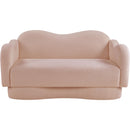  Manufacturer Color_Pink -- Bloom 58" Pink Teddy Fabric Upholstered Loveseat IMAGE 3