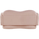Meridian Bloom Pink Teddy Fabric Loveseat IMAGE 5