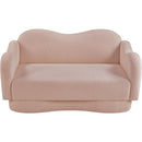  Manufacturer Color_Pink -- Bloom 58" Pink Teddy Fabric Upholstered Loveseat IMAGE 6