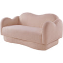  Manufacturer Color_Pink -- Bloom 58" Pink Teddy Fabric Upholstered Loveseat IMAGE 7