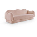 Manufacturer Color_Pink -- Bloom 82" Pink Teddy Fabric Upholstered Sofa IMAGE 1