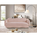  Manufacturer Color_Pink -- Bloom 82" Pink Teddy Fabric Upholstered Sofa IMAGE 2