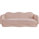  Manufacturer Color_Pink -- Bloom 82" Pink Teddy Fabric Upholstered Sofa IMAGE 3