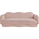 Meridian Bloom Pink Teddy Fabric Sofa IMAGE 3