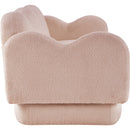Meridian Bloom Pink Teddy Fabric Sofa IMAGE 4