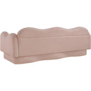  Manufacturer Color_Pink -- Bloom 82" Pink Teddy Fabric Upholstered Sofa IMAGE 8