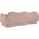 Meridian Bloom Pink Teddy Fabric Sofa IMAGE 8