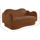  Manufacturer Color_Saddle -- Bloom 58" Saddle Teddy Fabric Upholstered Loveseat IMAGE 14