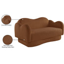  Manufacturer Color_Saddle -- Bloom 58" Saddle Teddy Fabric Upholstered Loveseat IMAGE 15