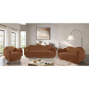  Manufacturer Color_Saddle -- Bloom 58" Saddle Teddy Fabric Upholstered Loveseat IMAGE 16