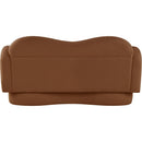  Meridian Bloom 58" Saddle Teddy Fabric Upholstered Loveseat IMAGE 5