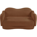  Manufacturer Color_Saddle -- Bloom 58" Saddle Teddy Fabric Upholstered Loveseat IMAGE 6