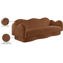  Manufacturer Color_Saddle -- Bloom 82" Saddle Teddy Fabric Upholstered Sofa IMAGE 17