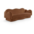  Manufacturer Color_Saddle -- Bloom 82" Saddle Teddy Fabric Upholstered Sofa IMAGE 1