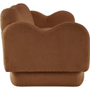 Meridian Bloom 82" Saddle Teddy Fabric Upholstered Sofa IMAGE 4