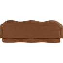  Meridian Bloom 82" Saddle Teddy Fabric Upholstered Sofa IMAGE 5