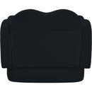  Meridian Bloom Black Velvet Upholstered Chair IMAGE 5