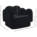  Manufacturer Color_Black -- Meridian Bloom Stationary Fabric Chair IMAGE 8
