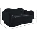  Manufacturer Color_Black -- Meridian Bloom Stationary Fabric Loveseat IMAGE 8