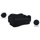  Manufacturer Color_Black -- Meridian Bloom Stationary Fabric Loveseat IMAGE 9