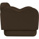  Meridian Bloom Brown Velvet Upholstered Chair IMAGE 4