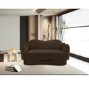  Manufacturer Color_Brown -- Bloom 58" Brown Velvet Upholstered Loveseat IMAGE 2