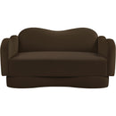  Manufacturer Color_Brown -- Bloom 58" Brown Velvet Upholstered Loveseat IMAGE 3