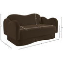  Manufacturer Color_Brown -- Bloom 58" Brown Velvet Upholstered Loveseat IMAGE 8
