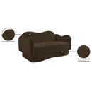  Manufacturer Color_Brown -- Bloom 58" Brown Velvet Upholstered Loveseat IMAGE 9