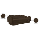  Meridian Bloom 82" Brown Velvet Upholstered Sofa IMAGE 9