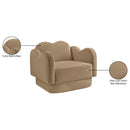  Meridian Bloom Camel Velvet Upholstered Chair IMAGE 9