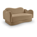  Manufacturer Color_Camel -- Bloom 58" Camel Velvet Upholstered Loveseat IMAGE 1