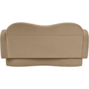  Meridian Bloom 58" Camel Velvet Upholstered Loveseat IMAGE 5
