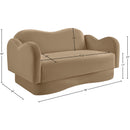  Manufacturer Color_Camel -- Bloom 58" Camel Velvet Upholstered Loveseat IMAGE 8