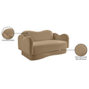  Manufacturer Color_Camel -- Bloom 58" Camel Velvet Upholstered Loveseat IMAGE 9