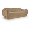  Manufacturer Color_Camel -- Bloom 82" Camel Velvet Upholstered Sofa IMAGE 1