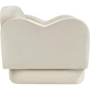 Manufacturer Color_Cream -- Bloom Cream Velvet Upholstered Chair IMAGE 4