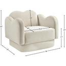  Manufacturer Color_Cream -- Bloom Cream Velvet Upholstered Chair IMAGE 8
