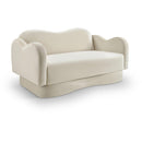  Manufacturer Color_Cream -- Bloom 58" Cream Velvet Upholstered Loveseat IMAGE 1