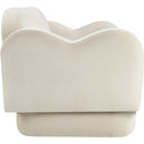 Manufacturer Color_Cream -- Bloom 58" Cream Velvet Upholstered Loveseat IMAGE 4